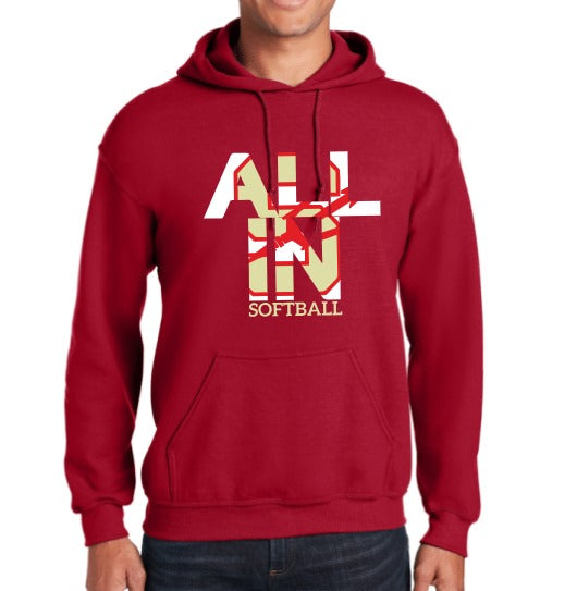 SHS -ALL IN Red Hoodie